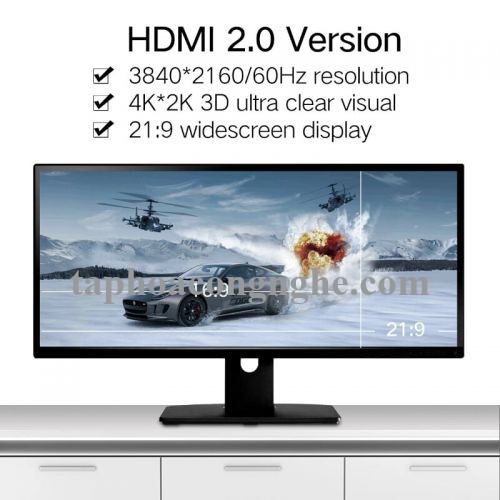Ugreen 40487 0.5M màu Hồng Cáp tín hiệu HDMI chuẩn 2.0 sợi siêu nhỏ cao cấp HD117 30040487